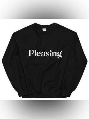 Pleasing by Harry Styles Black Logo Crewneck Sweatshirt Size Medium